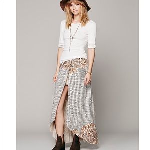 Free People Printed Column Maxi Skirt